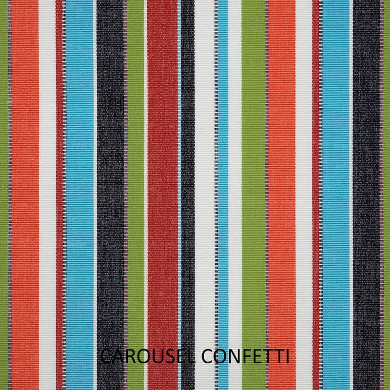 Sunbrella Carousel Confetti Stripe Indoor/Outdoor Lumbar Pillow (Set of 2)