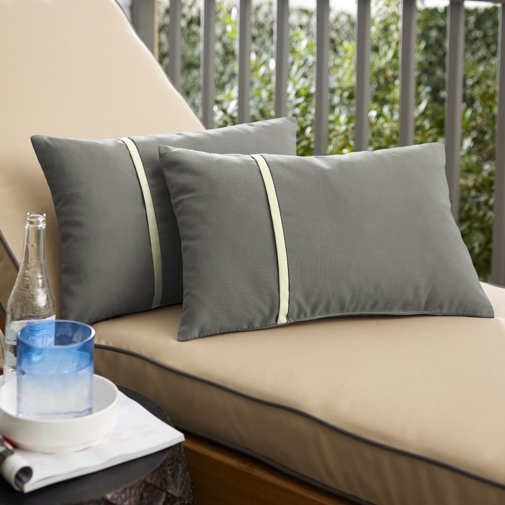 Sorra Home Dolce Oasis Corded Outdoor Pillows with Sunbrella Fabric (Set of  2) - On Sale - Bed Bath & Beyond - 5190415