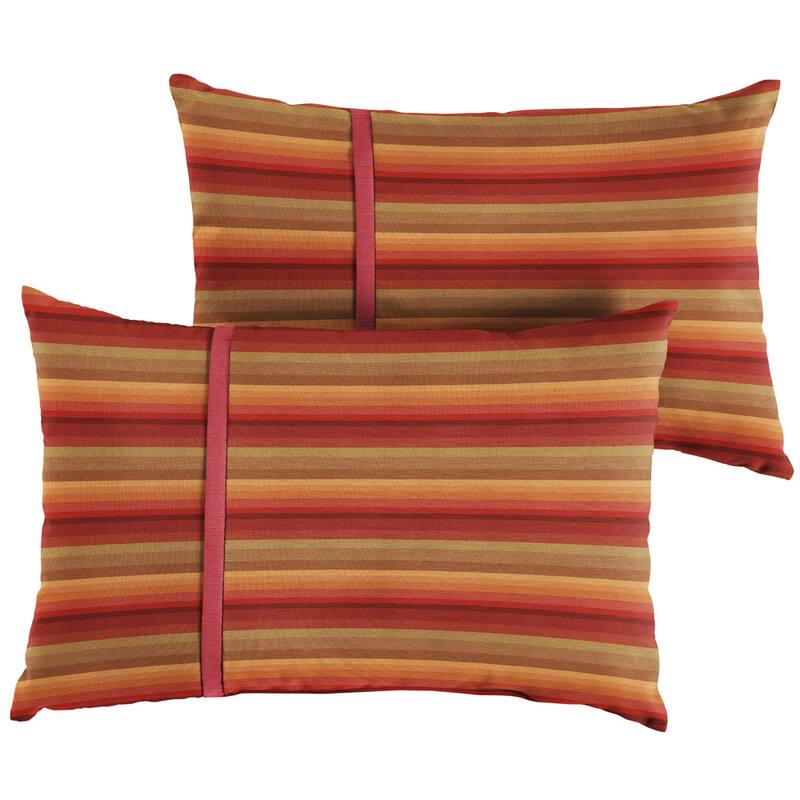 Sunbrella Astoria Sunset Indoor/Outdoor Lumbar Pillow (Set of 2)