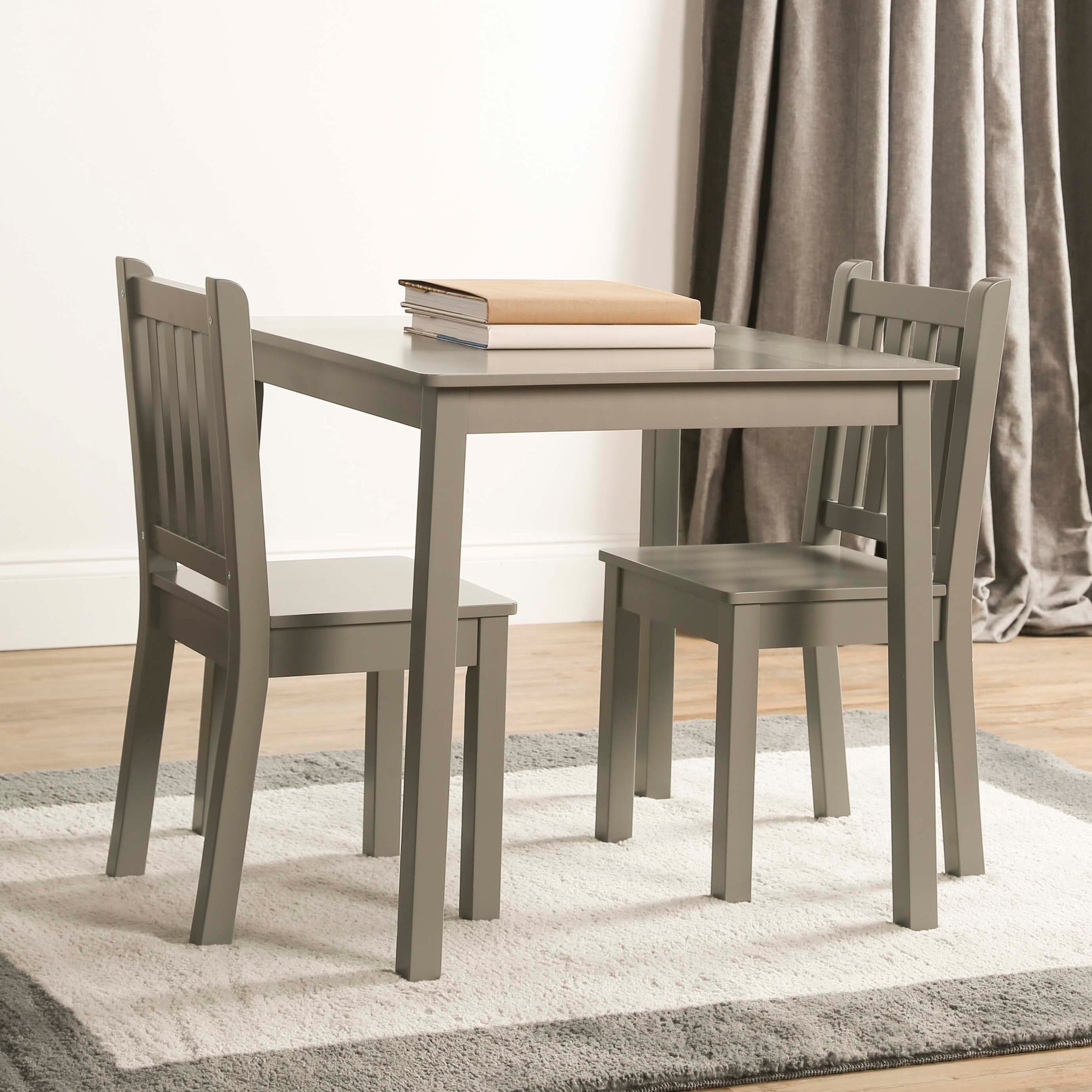 kids table and chairs grey