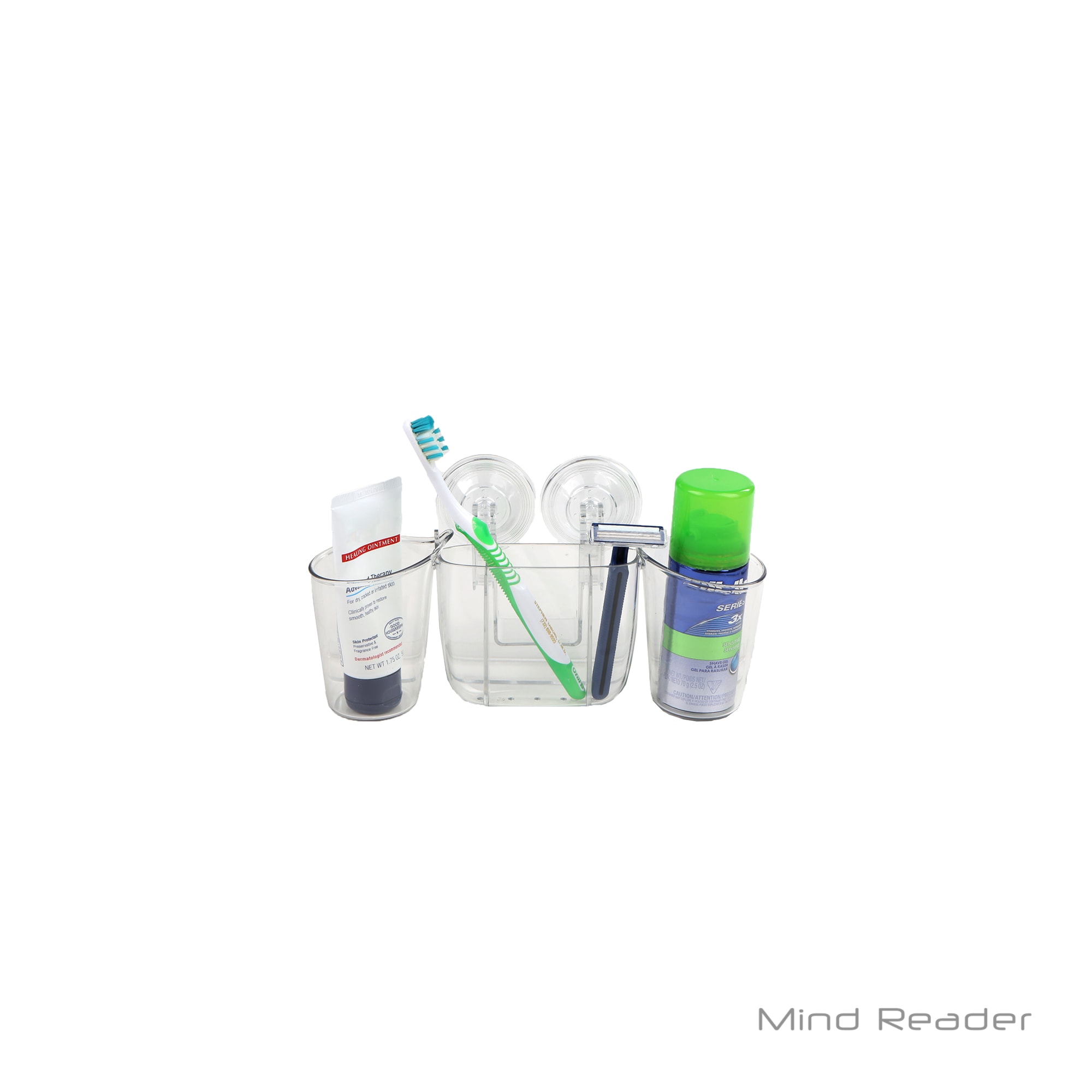 Mind Reader Suction Cup Bathroom Shower Caddy Organizer, Clear - Bed Bath &  Beyond - 19224274