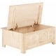 preview thumbnail 4 of 3, Scandinavian Living Marilyn Cream Wood Distressed Rectangular Trunk Table