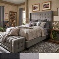Marion Nailhead Wingback Tufted Tall Headboard Bed by iNSPIRE Q Bold