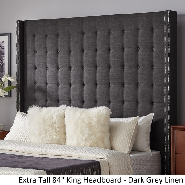 Shop Marion Nailhead Wingback Tufted Tall Headboards by iNSPIRE Q Bold ...