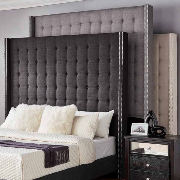 slide 2 of 22, Marion Tall Tufted Wingback Headboard by iNSPIRE Q Bold
