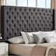 Option Tall 65" Dark Grey King Headboard