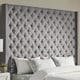 preview thumbnail 3 of 18, Naples Button-tufted Wingback Headboard only by iNSPIRE Q Artisan Extra Tall 84" Grey King Headboard