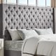 preview thumbnail 9 of 18, Naples Button-tufted Wingback Headboard only by iNSPIRE Q Artisan Tall 65" Grey King Headboard