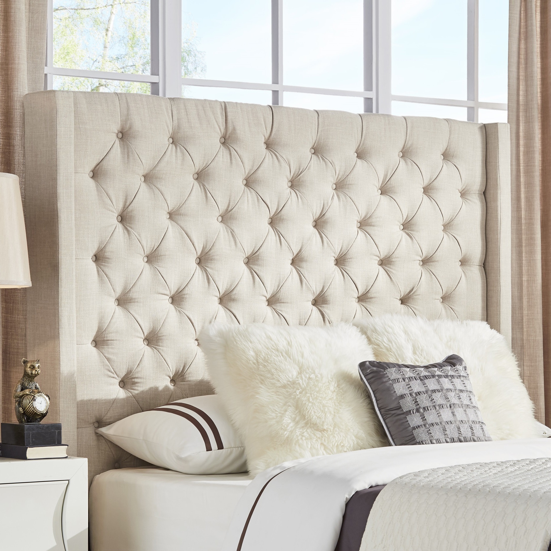 Naples Wingback Button Tufted Tall Headboards By Inspire Q Artisan On Sale Overstock 19511535