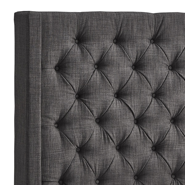 Naples wingback button tufted shop tall headboards