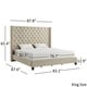 preview thumbnail 10 of 15, Naples Wingback Button Tufted Tall Headboard Platform Bed by iNSPIRE Q Artisan