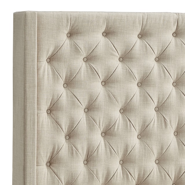 Naples Wingback Button Tufted Tall Headboard Bed By Inspire Q Artisan Overstock 19511636 
