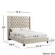 preview thumbnail 8 of 15, Naples Wingback Button Tufted Tall Headboard Bed by iNSPIRE Q Artisan