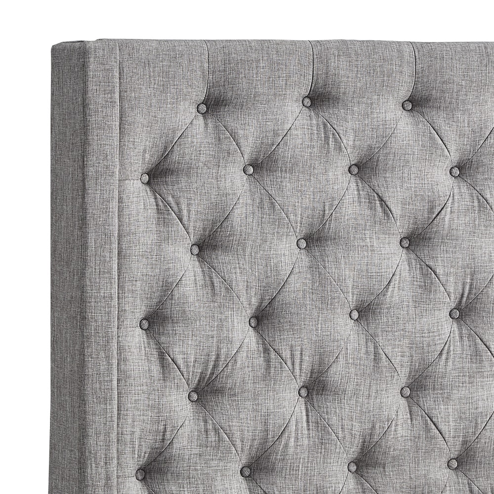 Naples Wingback Button Tufted Tall Headboard Bed by iNSPIRE Q Artisan On Sale Bed Bath Beyond 19511636