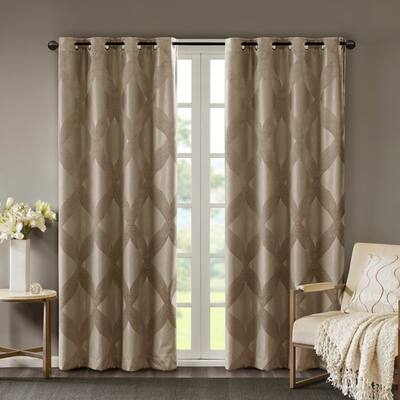 Buy Brown Ogee Energy Efficient Curtains Drapes Online At