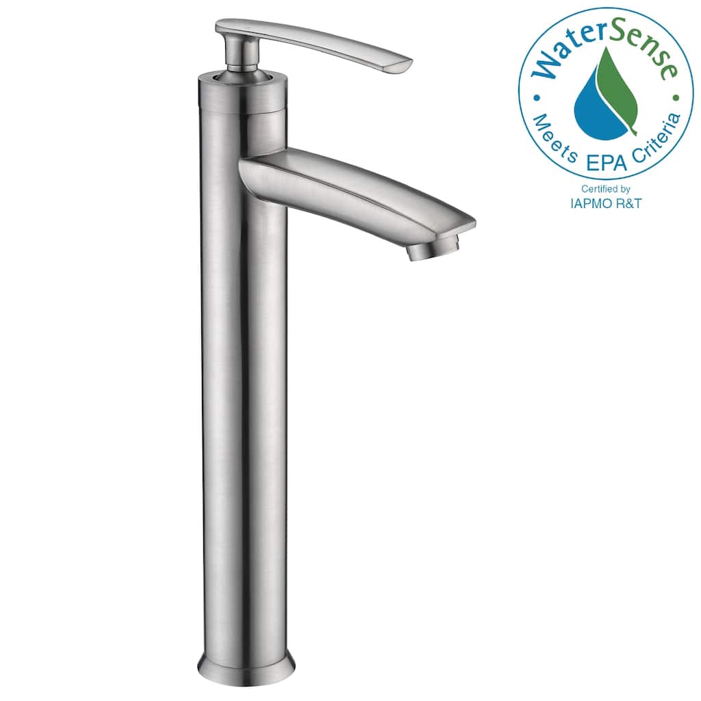 ANZZI Fifth Single Hole Single-Handle Bathroom Faucet in Brushed Nickel - Silver