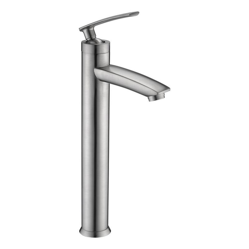 ANZZI Fifth Single Hole Single-Handle Bathroom Faucet in Brushed Nickel - Silver
