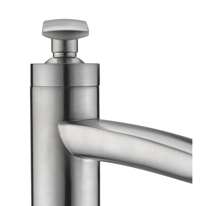 ANZZI Fifth Single Hole Single-Handle Bathroom Faucet in Brushed Nickel - Silver