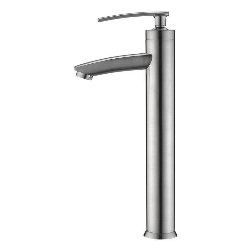 ANZZI Fifth Single Hole Single-Handle Bathroom Faucet in Brushed Nickel - Silver