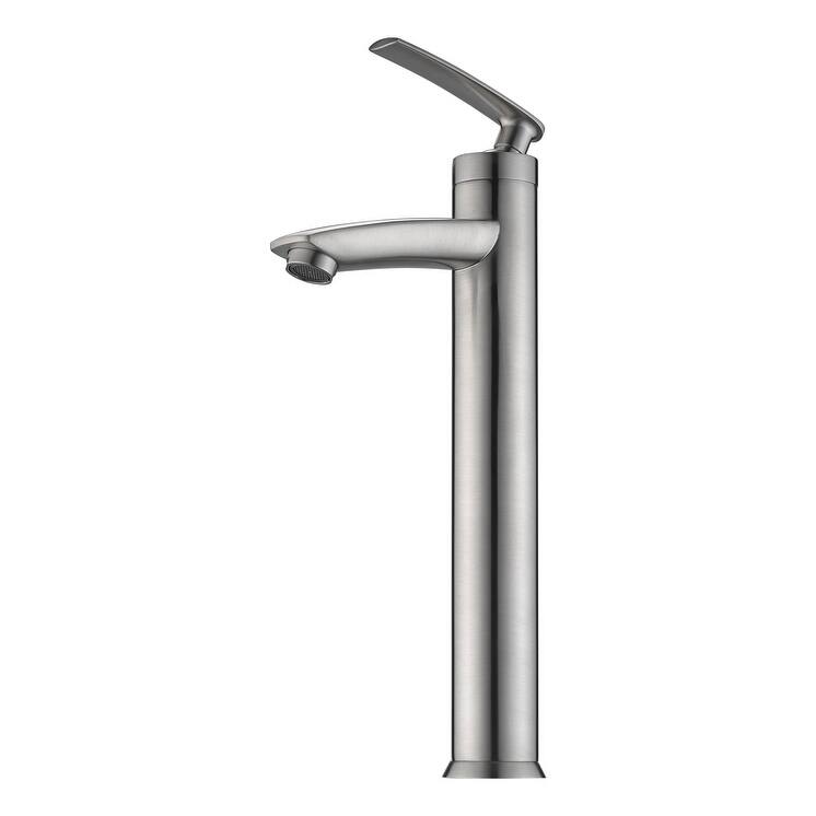 ANZZI Fifth Single Hole Single-Handle Bathroom Faucet in Brushed Nickel - Silver