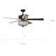 Chrysaor 3-light Crystal Matte Black Ceiling Fan (Optional Remote)