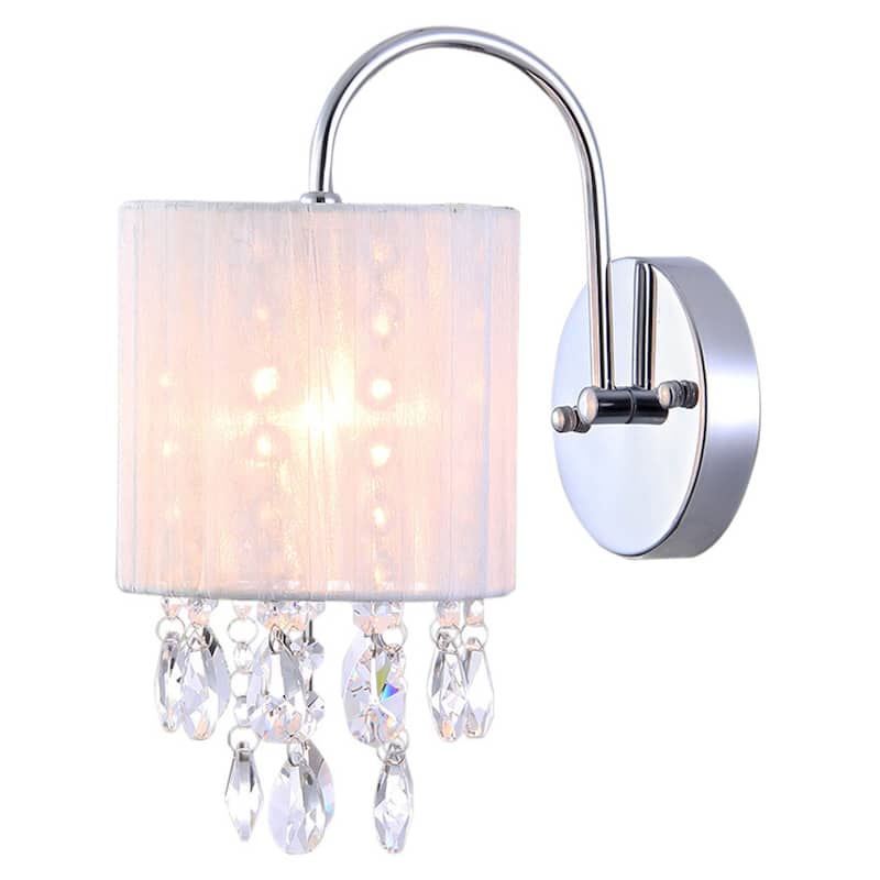 Winnona Chrome and Crystal 1-light Wall Lamp