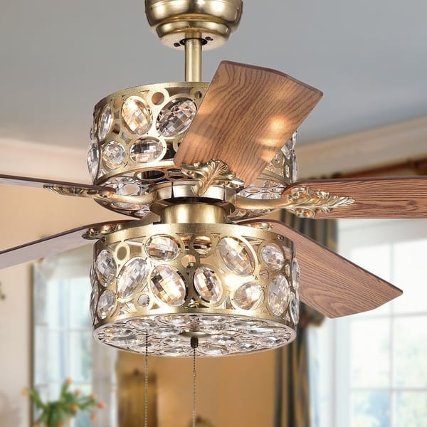 Shop Thisavro 5 Blade Ceiling Fan 52 Inch Antique Brass And