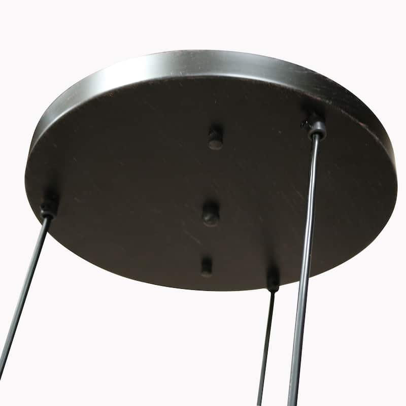 Beveen Round 3-Light Glass Gourde Lamp Collection
