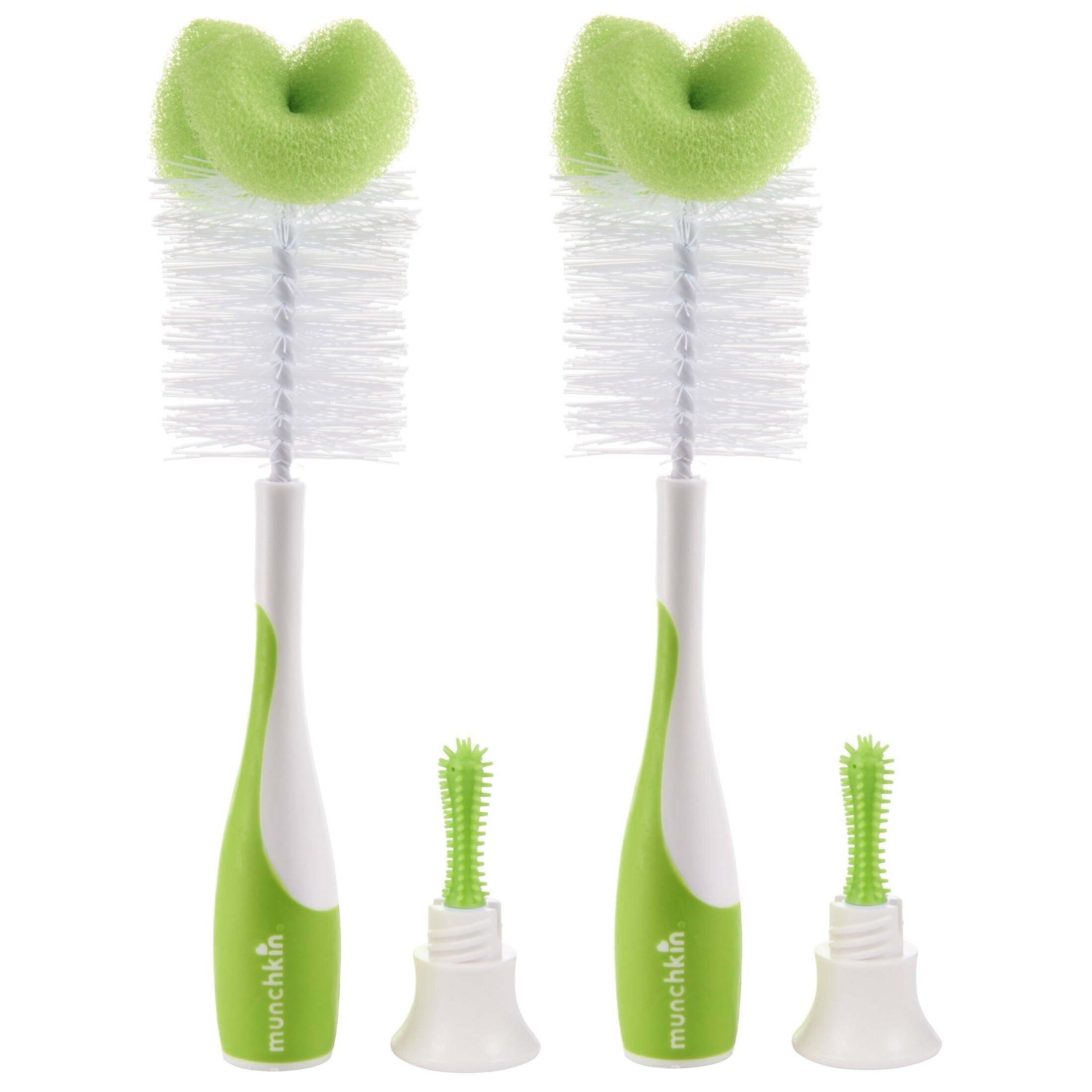 munchkin 2pk baby bottle & nipple brush