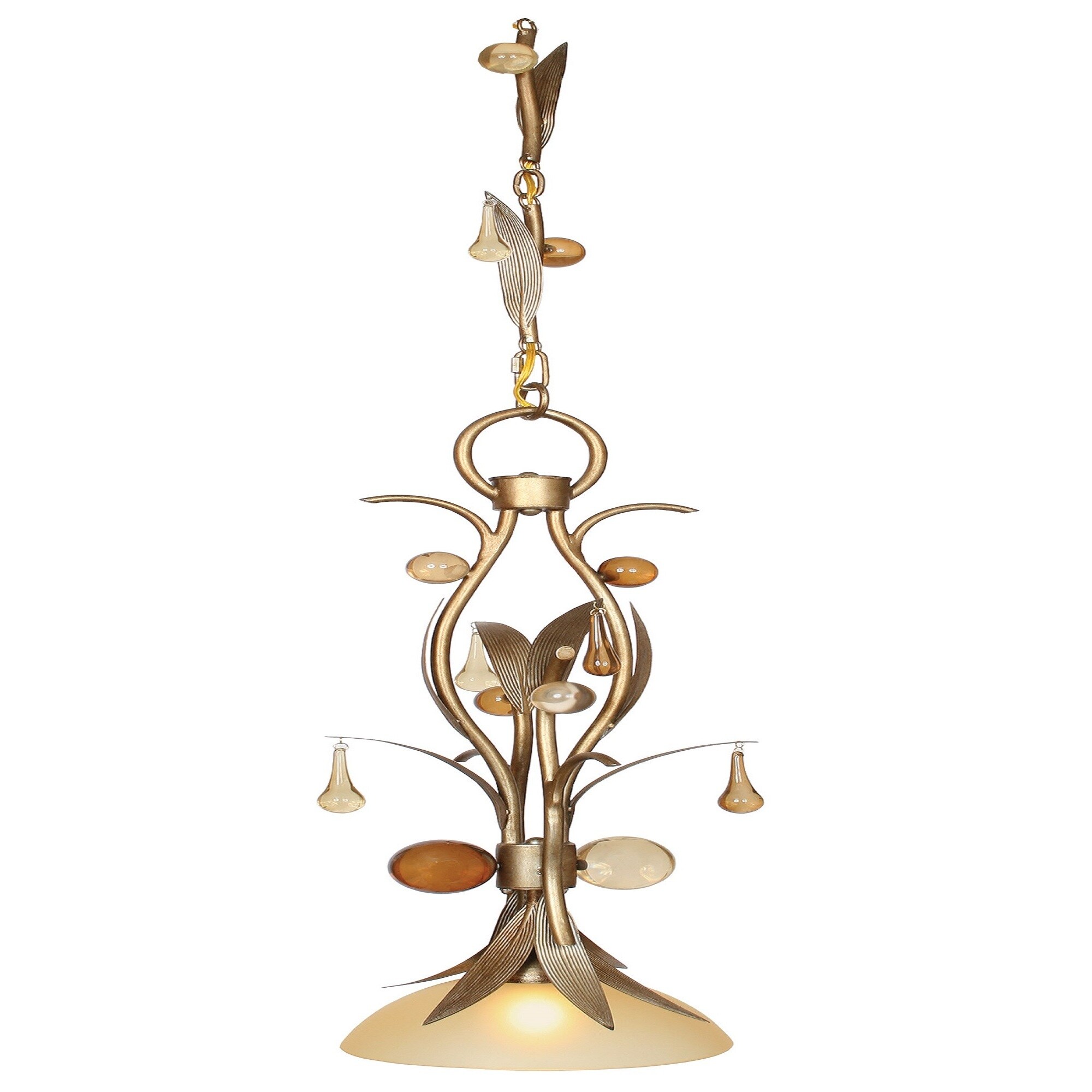Van Teal Kalakmul Gold-tone Steel/Acrylic Bohemian-style Chandelier (Van Teal 760350 Kalakmul Chandelier) - Chandeliers For Bedrooms by Overstock.com