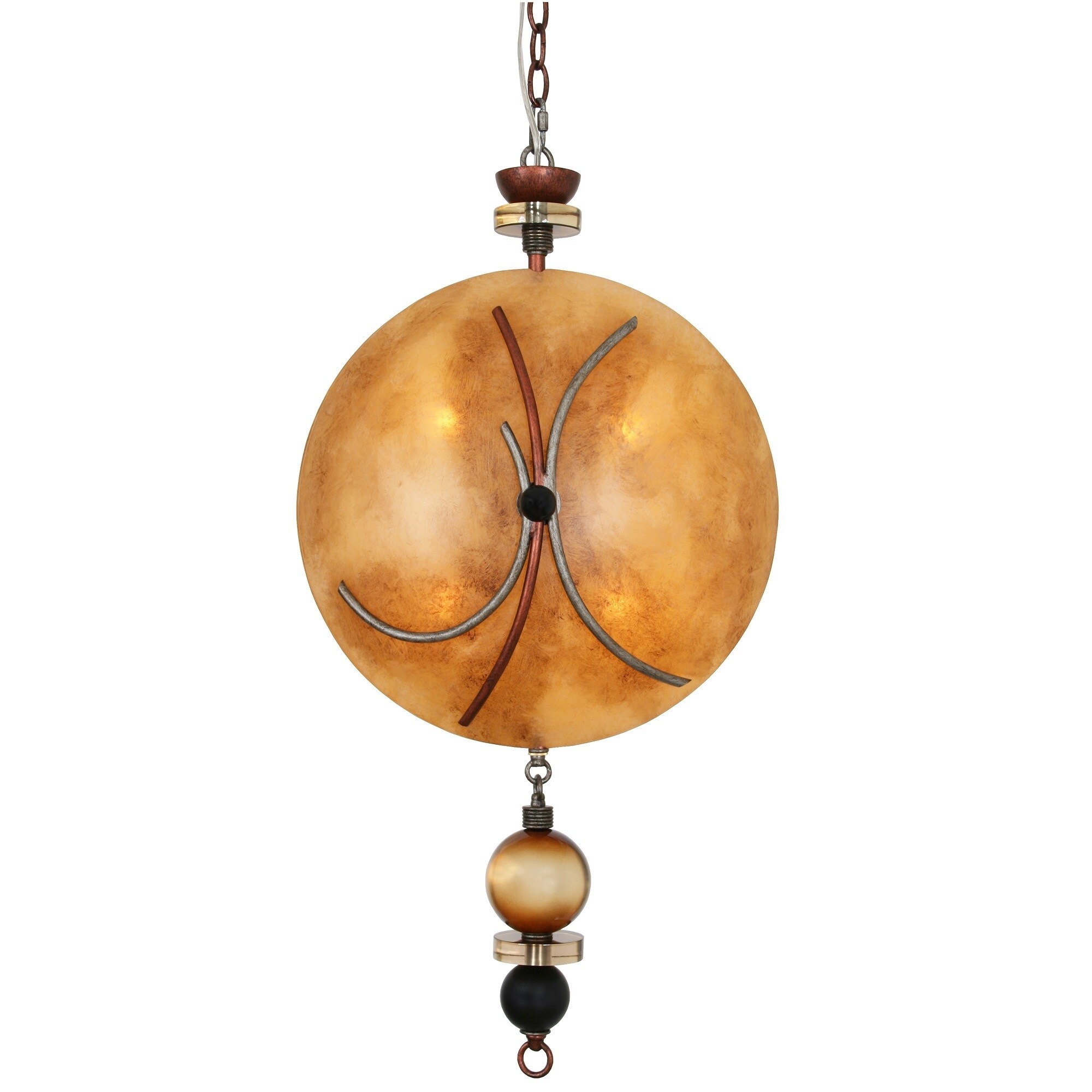 Van Teal Mother Rock Bronze-finished Metal 4-light Globe Chandelier with Brown Acrylic Shade (Van Teal 614550 Mother Rock Chandelier) - Chandeliers For Bedrooms by Overstock.com