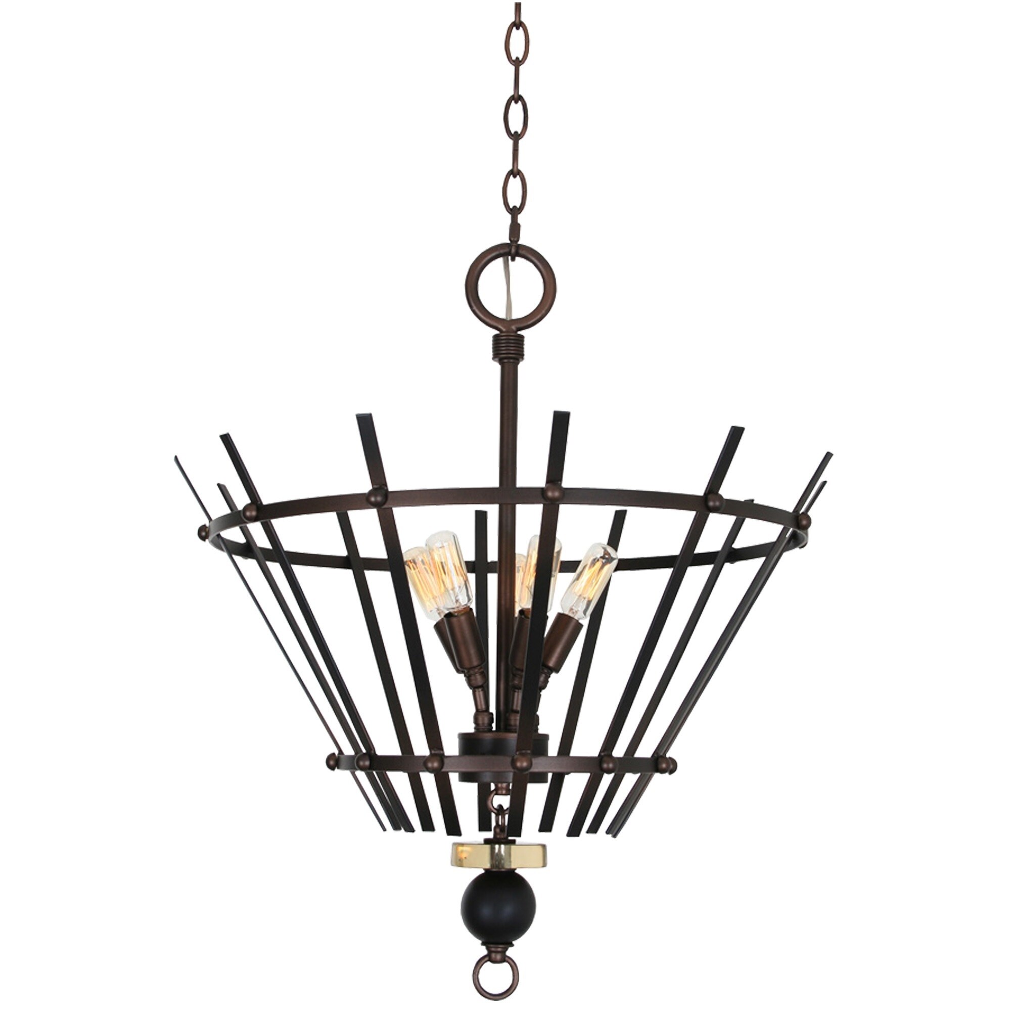 Van Teal Elisa Bronze Metal Dimmable Chandelier (Van Teal 613950 Elisa Chandelier) - Chandeliers For Bedrooms by Overstock.com