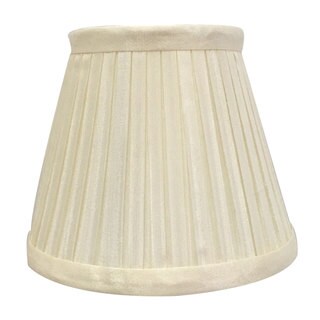 Royal Designs Chandelier Lamp Shade - 3" x 5" x 4.5" - Pleated Empire - Eggshell - Clip-On (White) - Chandeliers For Bedrooms by Overstock.com