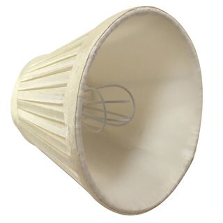 Royal Designs Chandelier Lamp Shade - 3" x 5" x 4.5" - Pleated Empire - Eggshell - Clip-On (Off-White) - Chandeliers For Bedrooms by Overstock.com