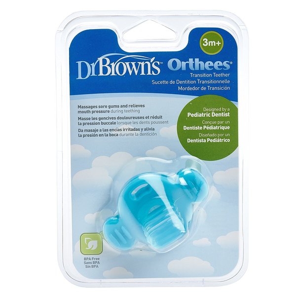 2 Count Blue Orthees Transition Dr Browns Teether