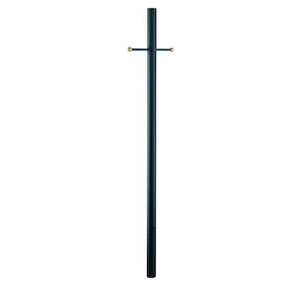 Acclaim Lighting Direct-Burial Lamp Posts Collection 7-Foot Matte Black Smooth with Crossarm Lamp Post