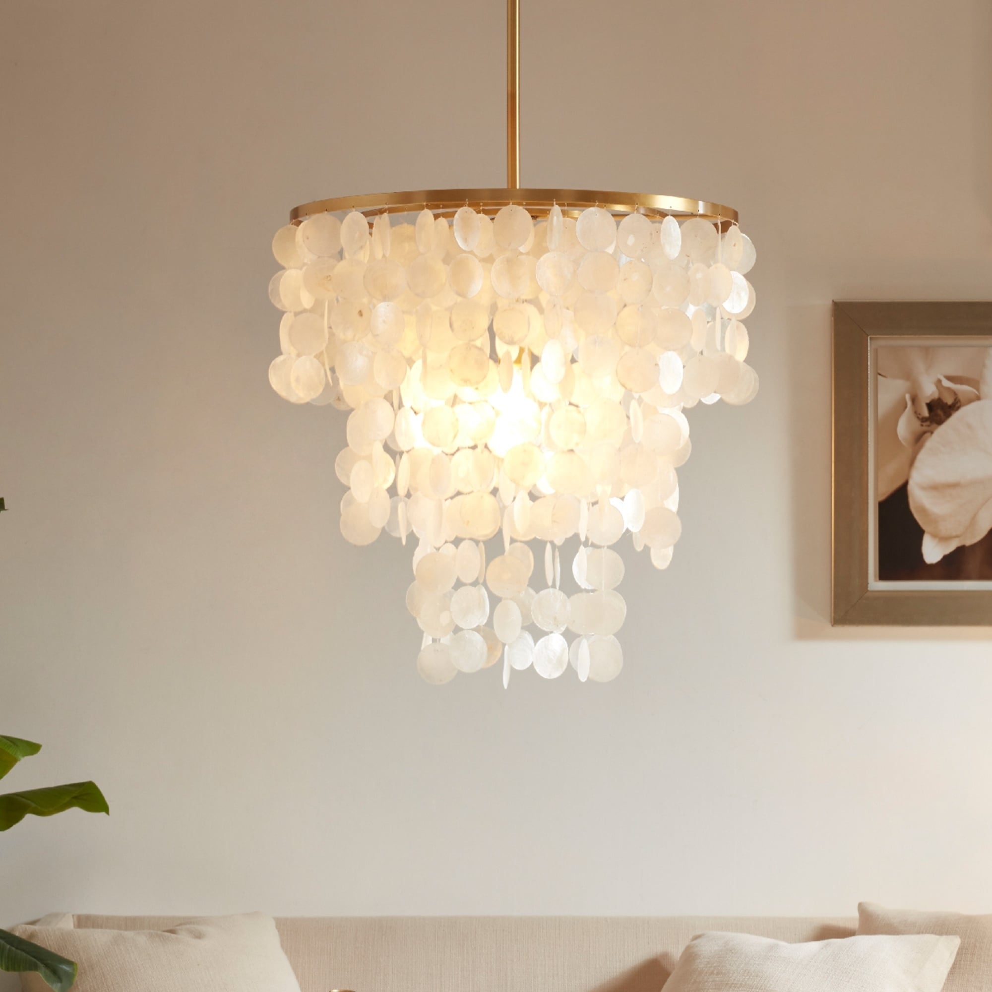Madison Park Signature Isla White Chandelier - 21"L x 21"W x 67.5"H (21"L x 21"W x 67.5"H - White) - Chandeliers For Bedrooms by Overstock.com