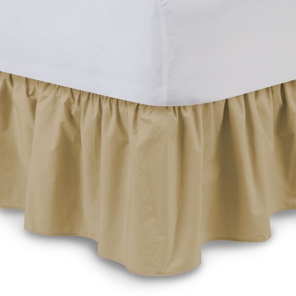 white bed skirt 18 inch drop