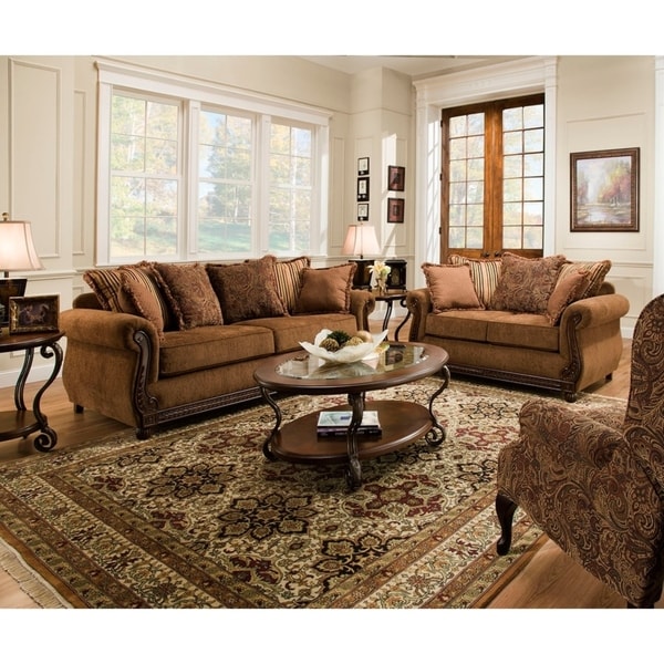 Simmons Upholstery Outback Chocolate Sofa And Loveseat Set Simmons Upholstery Outback Chocolate Sofa And Loveseat Set