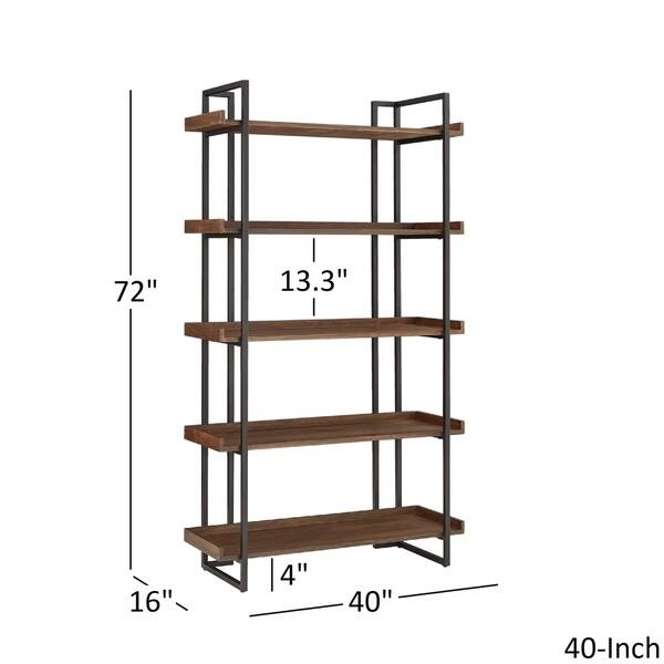 Corey Rustic Brown Etagere Bookcases by iNSPIRE Q Modern Overstock 19513728