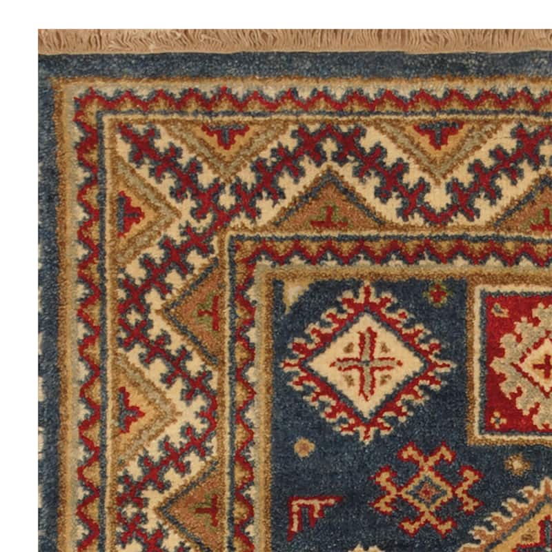 Handmade Kazak Wool Rug (India) - 3' x 5'