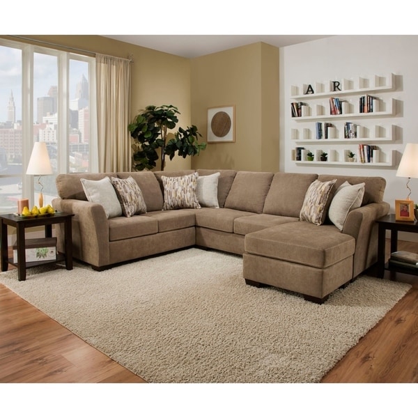 Shop Simmons Upholstery Pacific Mocha Sectional - Free Shipping Today ...