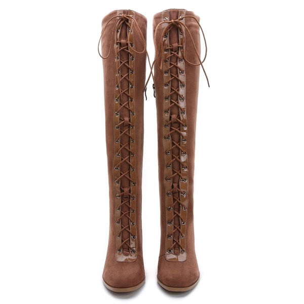 leather lace up riding boots
