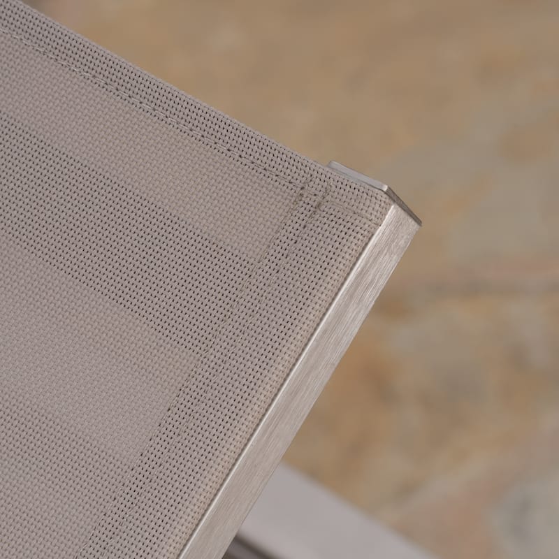 Metten Outdoor Mesh Chaise Lounge (Set of 4) by Christopher Knight Home