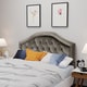 preview thumbnail 3 of 12, Killian Glam Velvet Full/Queen Headboard by Christopher Knight Home Grey