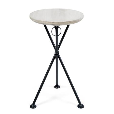 Naveed Round Portable Foldable Acacia Wood Side Table by Christopher Knight Home