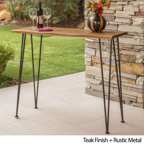 Denali Outdoor Industrial Rectangle Bar Table by Christopher Knight Home - On Sale - Overstock 