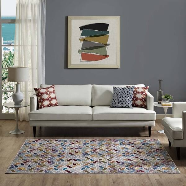 Shop Laleh Colorful Geometric Mosaic Area Rug Overstock 19517033 4 X 6 Multi