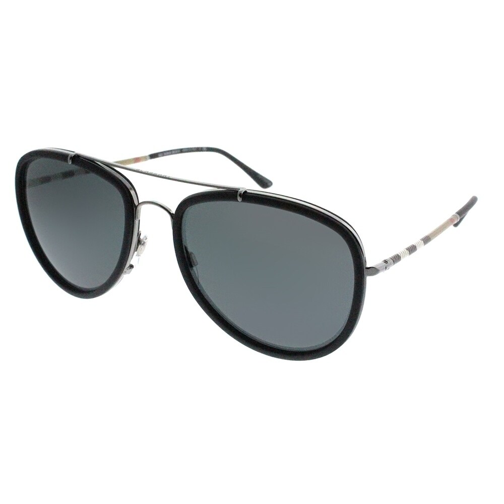 burberry black aviator sunglasses