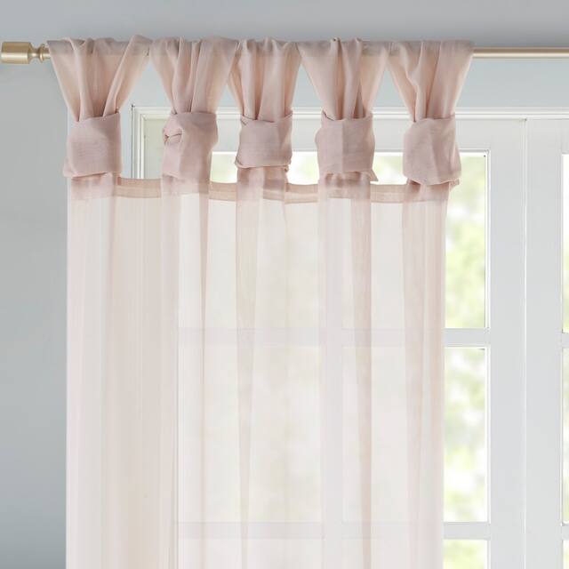 Madison Park Elowen Twisted Tab Voile Sheer Window Pair